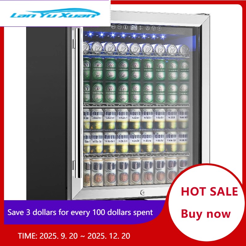 Wine And Beer Undercounter Fridge - Drankkoelkast 24 inch 180 blik Ingebouwde