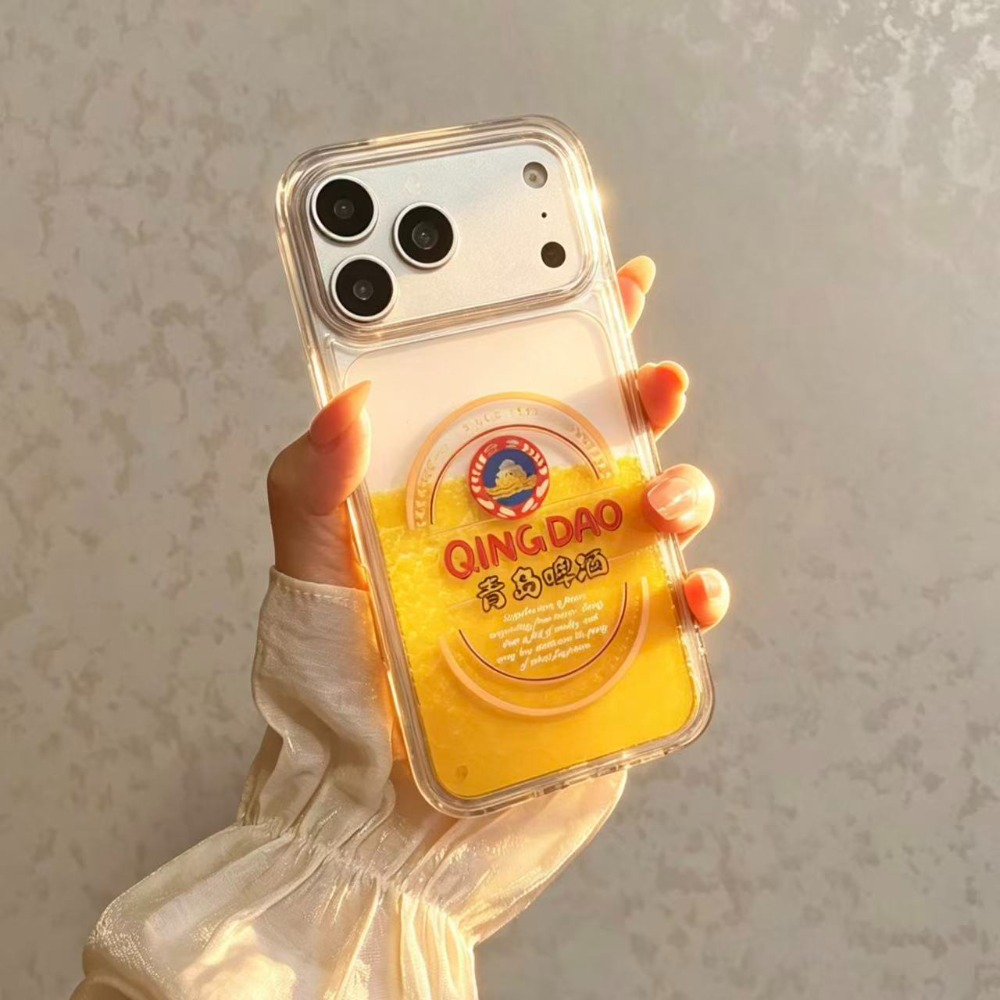 Beer & Wine Jockey Plaza Shopping - Grappige Qingdao Bier Vloeibaar Zand Telefoonhoesje