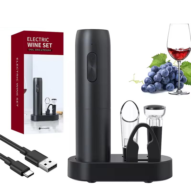 Wine Beer Opener - 4-in-1 elektrische fleswijnopenerset Oplaadbare elektrische automatische