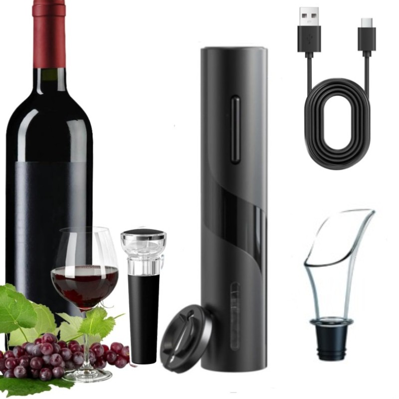Wine Beer Opener - Oplaadbare multifunctionele elektrische automatische kurkentrekker Wijnopener