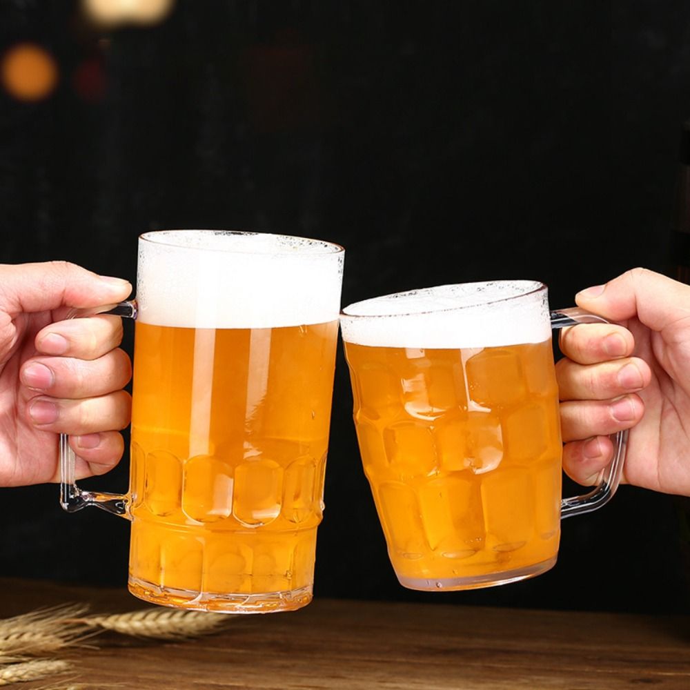 Beer Mug Handled - Creatief imitatieglas Plastic bierbeker Transparant met