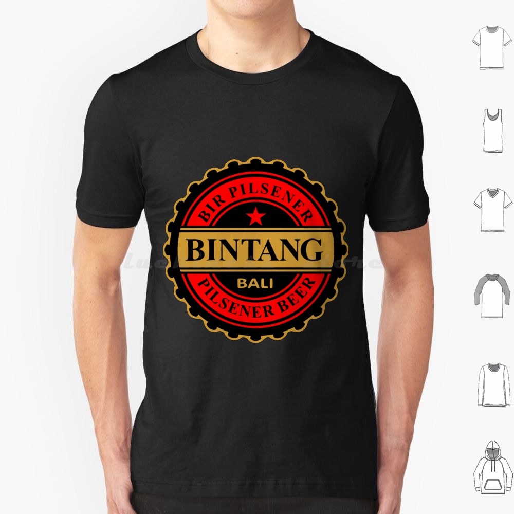 Wine To Beer To Liquor - Bintang Pilsener Bier T-Shirt Katoen Heren
