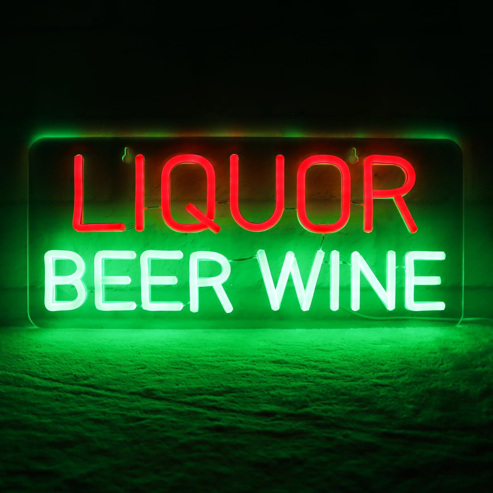 Wine In Beer Store - Liquor, bier, wijn neonborden voor wanddecoratie,