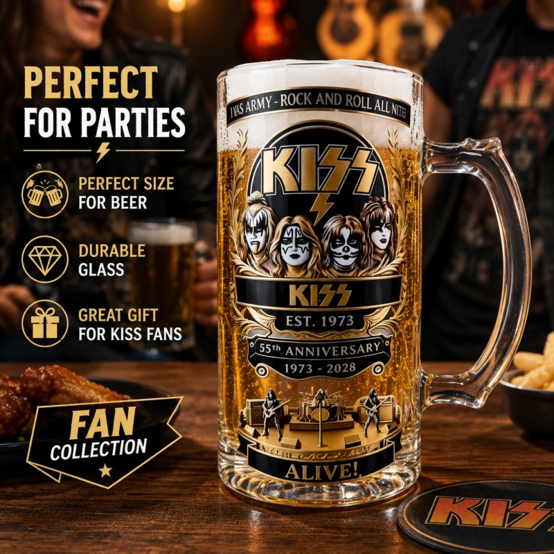 55e verjaardag KISS rockband b - Beer Mug Handled recensie en prijs