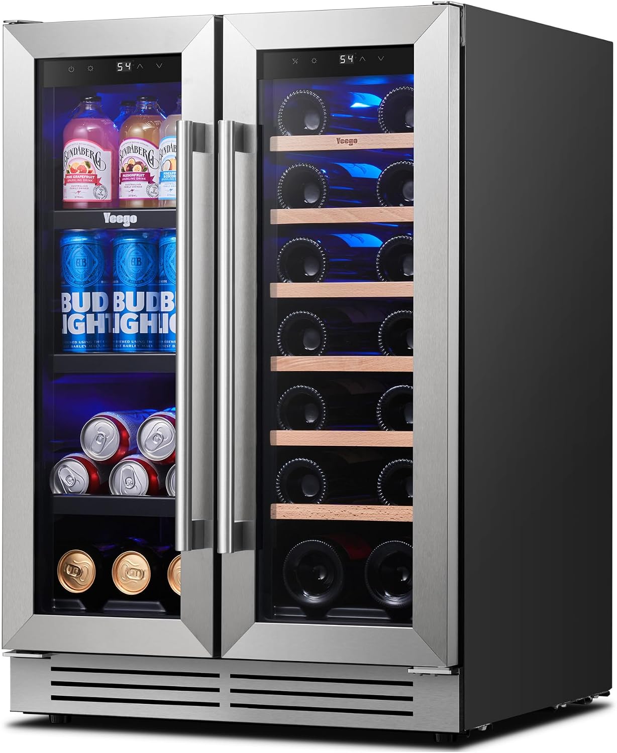 Yeego 24 Inch Wijn- en dranken - Wine Beer Fridge Dual Zone recensie en prijs
