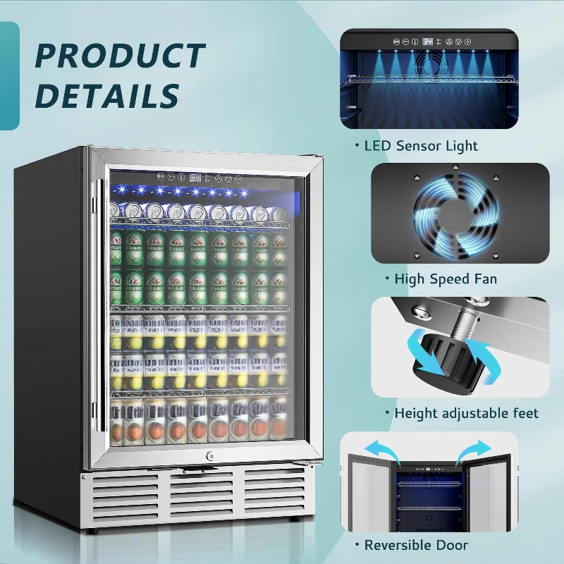 Drankkoelkast 24 inch 180 blik - Wine And Beer Undercounter Fridge recensie en prijs