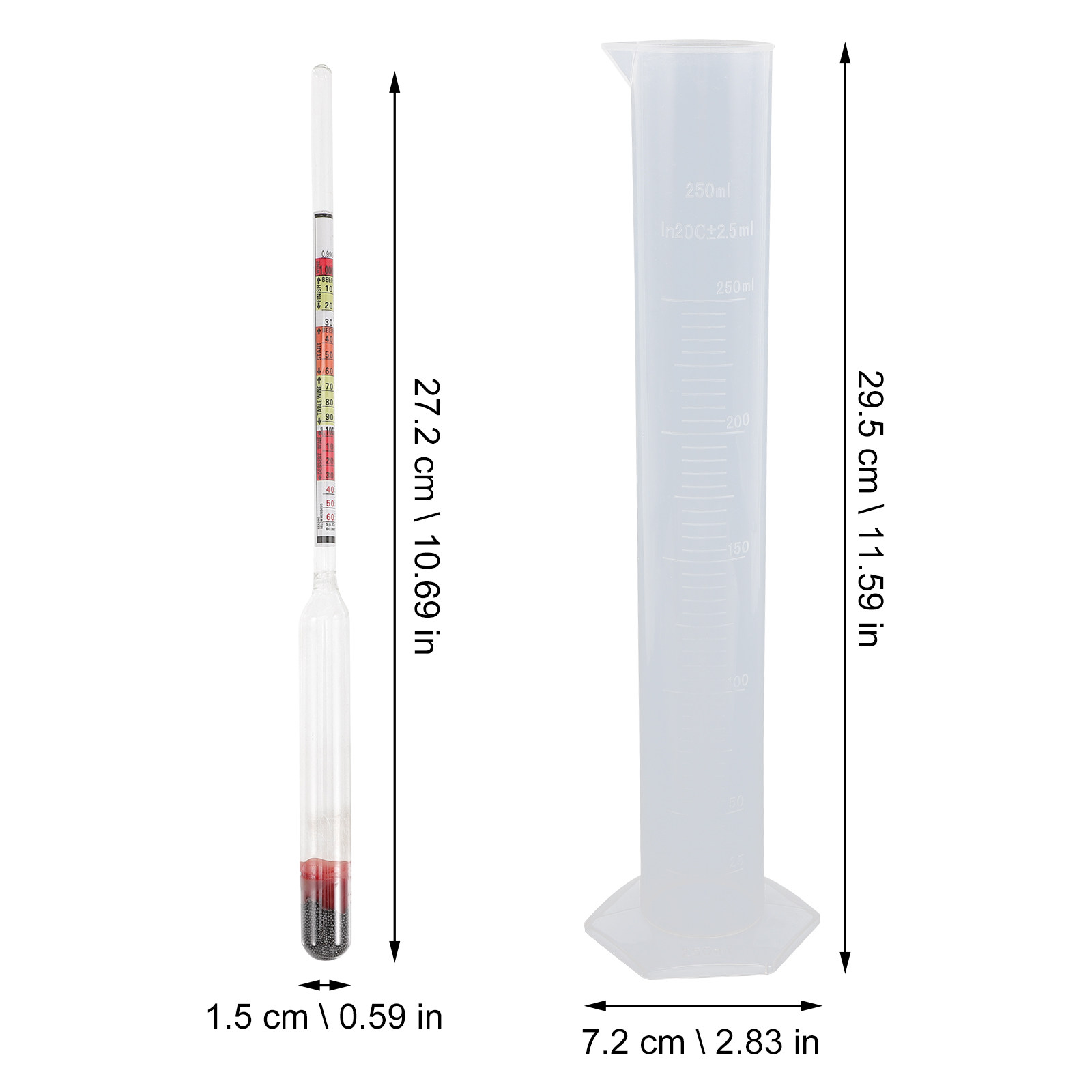 1Set Hydrometer Kit Drievoudig - Wine To Beer To Liquor recensie en prijs