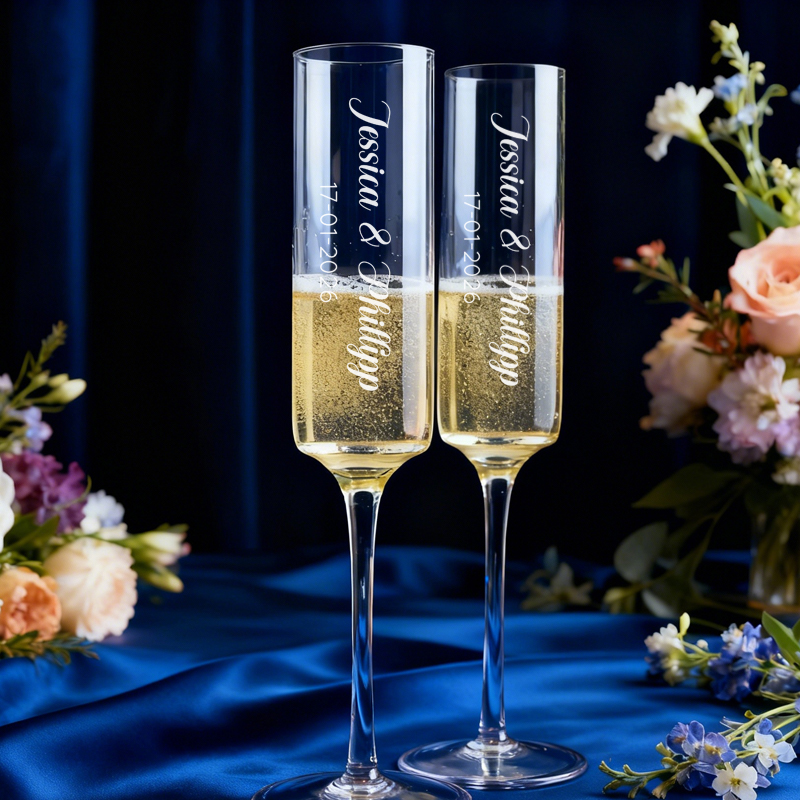 2-delige gepersonaliseerde cha - Champagne Flute Pair recensie en prijs