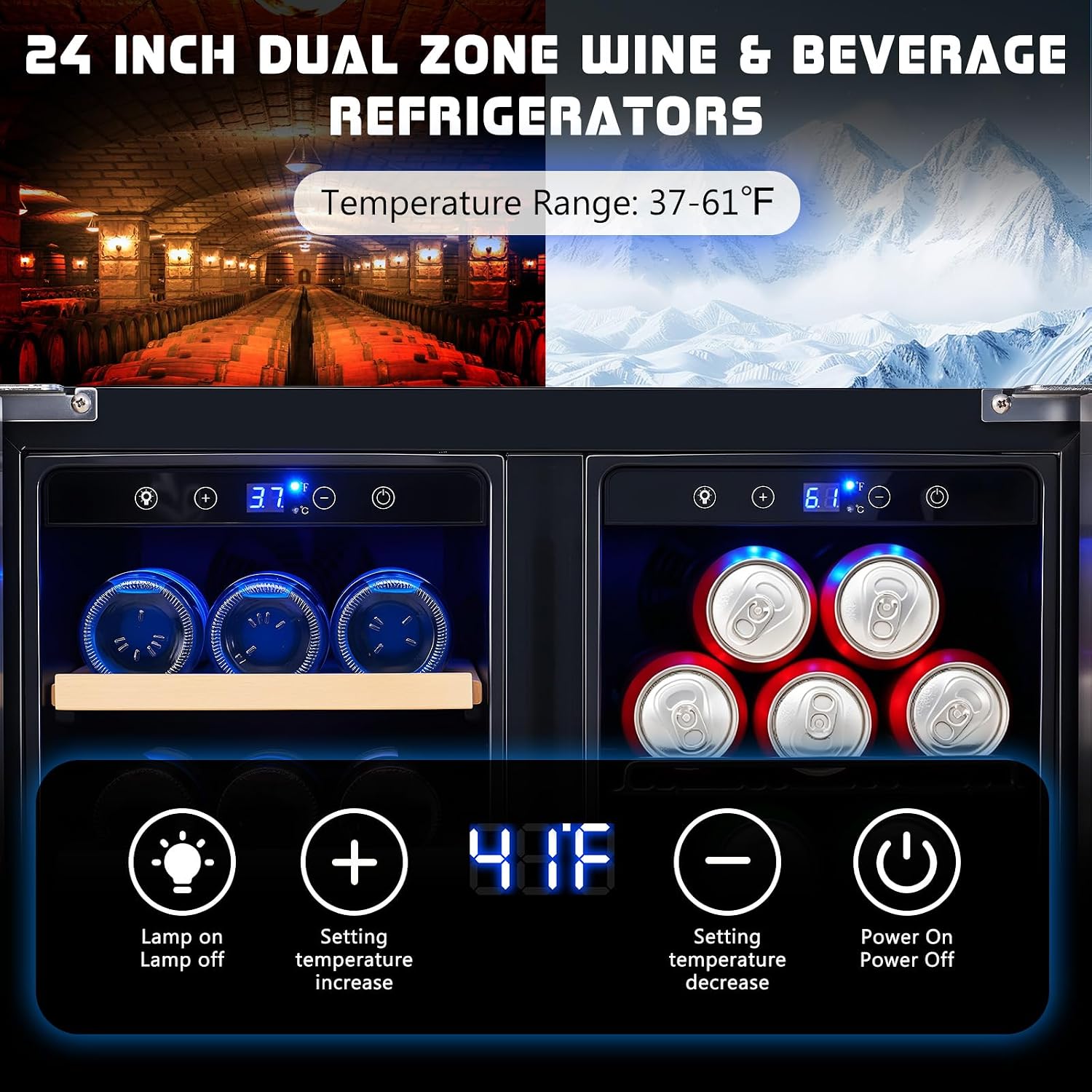 Drankenkoelkast, 24-inch dual- - Wine Beer Fridge Dual Zone recensie en prijs