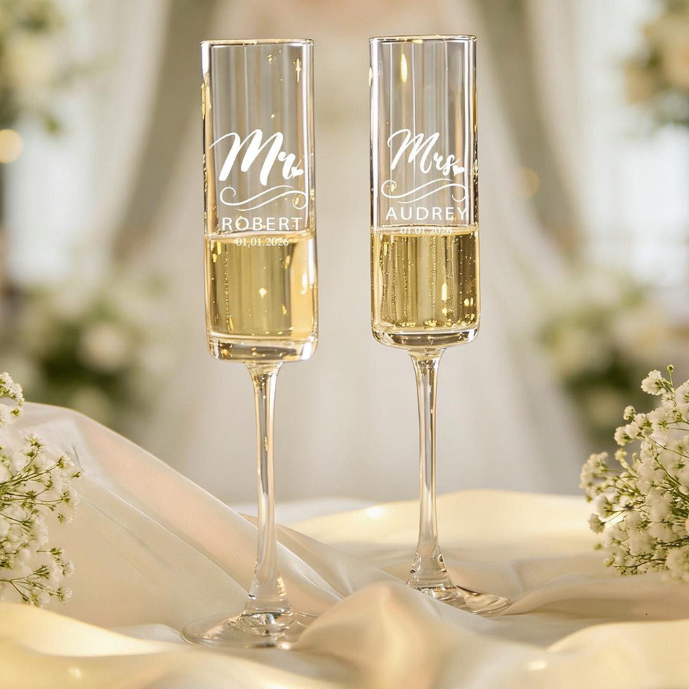 Gepersonaliseerde bruiloft wij - Champagne Flute Pair recensie en prijs