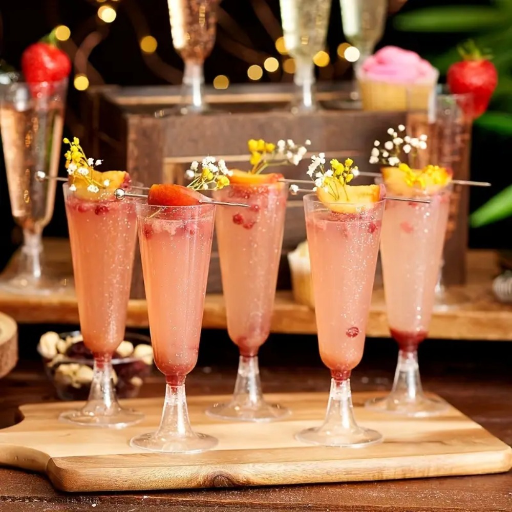 10 stuks doorzichtig plastic c - Champagne Flute Pair recensie en prijs