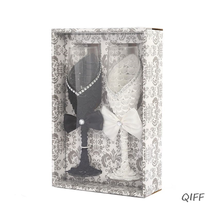 1 Paar Handgemaakte Trouwjurk  - Champagne Flute Pair recensie en prijs