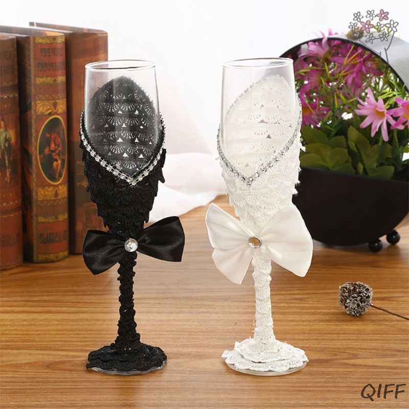 1 Paar Handgemaakte Trouwjurk  - Champagne Flute Pair recensie en prijs