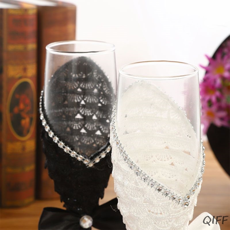 1 Paar Handgemaakte Trouwjurk  - Champagne Flute Pair recensie en prijs