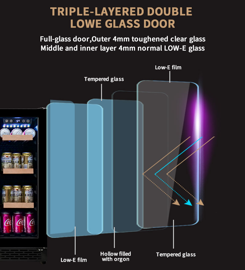 Dubbele deur onderbouw wijn- e - Wine And Beer Undercounter Fridge recensie en prijs
