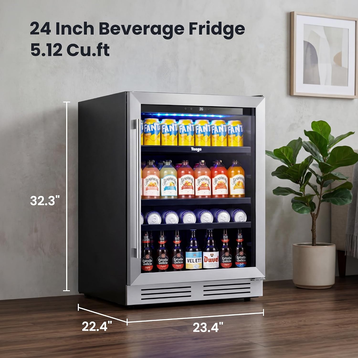 24 inch drankenkoelkast met gl - Wine And Beer Undercounter Fridge recensie en prijs