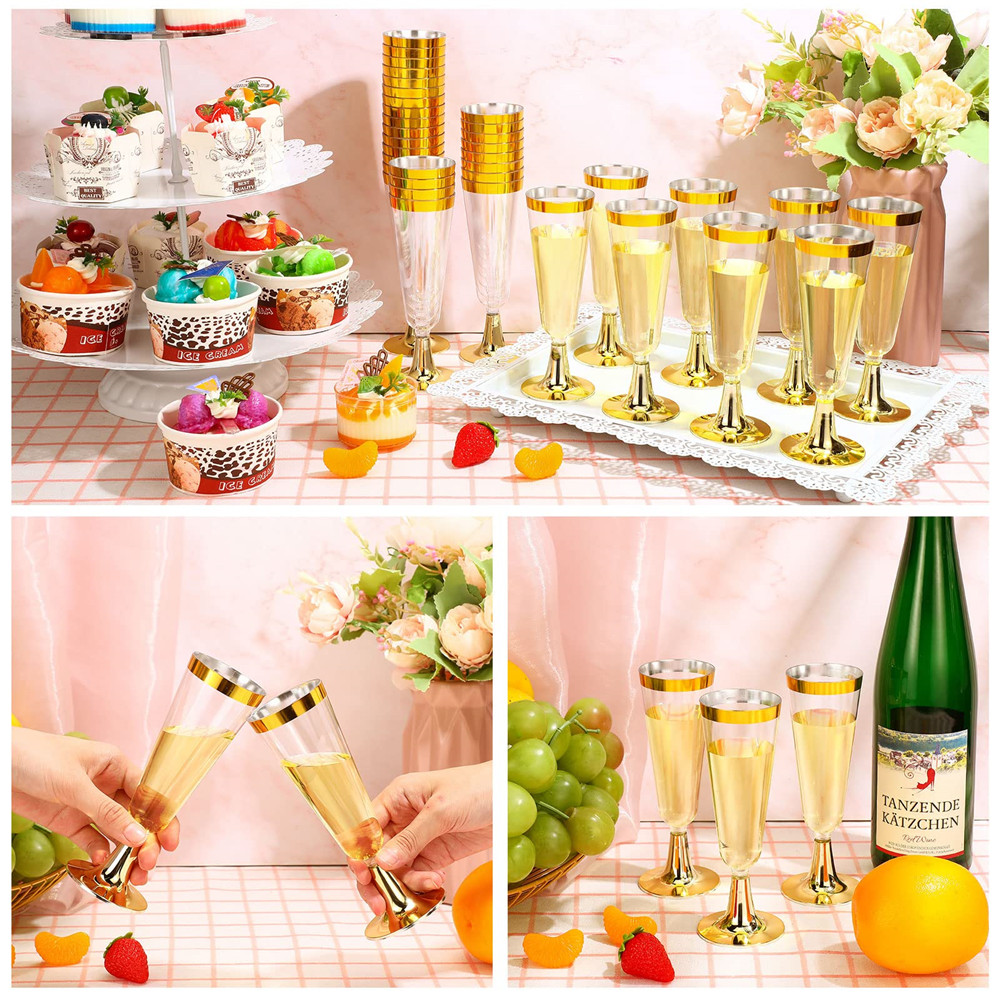 50 stks 5 OZ Wegwerp Wijnbeker - Champagne Flute Pair recensie en prijs
